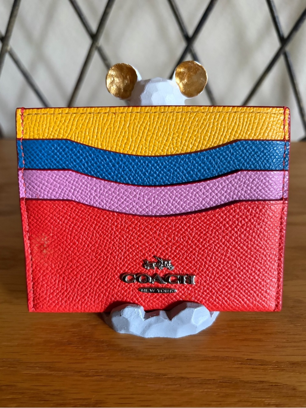Coach Multi “Wave Panels” Leather Card Case